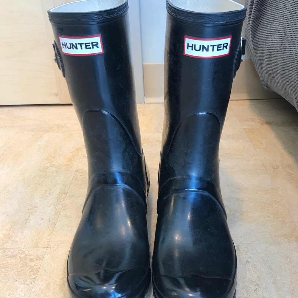 Hunter Black Short Rain Boot